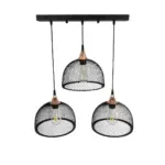 GLOBOSTAR® GLIND 201-0082 Vintage Κρεμαστό Φωτιστικό Οροφής με Ντουί 3 x E27 AC 220-240V IP20 - Μαύρο - Μ60 x Π25 x Υ50cm - Image 6