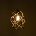 GLOBOSTAR® SOLON 201-0088 Vintage Κρεμαστό Φωτιστικό Οροφής με Ντουί 1 x E27 AC 220-240V IP20 - Μαύρο & Μπεζ - Μ22 x Π22 x Υ27cm - Image 3