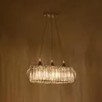 GLOBOSTAR® RAZIA 201-0101 Vintage Κρεμαστό Φωτιστικό Οροφής με Ντουί 3 x E27 AC 220-240V IP20 - Ασημί & Διάφανο - Μ60 x Π30 x Υ25cm - Image 3