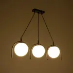 GLOBOSTAR® FLASHO 201-0111 Vintage Κρεμαστό Φωτιστικό Οροφής με Ντουί 3 x E27 AC 220-240V IP20 - Μαύρο & Λευκό - Μ73 x Π15 x Υ23cm - Image 3