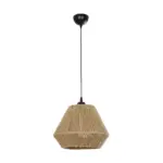 GLOBOSTAR® GLARO 201-0112 Vintage Κρεμαστό Φωτιστικό Οροφής με Ντουί 1 x E27 AC 220-240V IP20 - Μπεζ & Μαύρο - Μ32 x Π32 x Υ30cm - Image 4