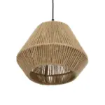 GLOBOSTAR® GLARO 201-0112 Vintage Κρεμαστό Φωτιστικό Οροφής με Ντουί 1 x E27 AC 220-240V IP20 - Μπεζ & Μαύρο - Μ32 x Π32 x Υ30cm - Image 6