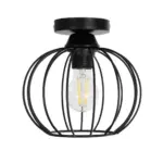 GLOBOSTAR® BITUIN 201-0116 Μοντέρνο Φωτιστικό Οροφής με Ντουί 1 x E27 AC 220-240V IP20 - Μαύρο - Μ21 x Π21 x Υ18cm - Image 4