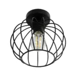 GLOBOSTAR® BITUIN 201-0116 Μοντέρνο Φωτιστικό Οροφής με Ντουί 1 x E27 AC 220-240V IP20 - Μαύρο - Μ21 x Π21 x Υ18cm - Image 5