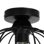 GLOBOSTAR® BITUIN 201-0116 Μοντέρνο Φωτιστικό Οροφής με Ντουί 1 x E27 AC 220-240V IP20 - Μαύρο - Μ21 x Π21 x Υ18cm - Image 6