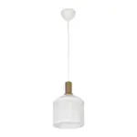 GLOBOSTAR® NETO 201-0129 Μοντέρνο Κρεμαστό Φωτιστικό Οροφής με Ντουί 1 x E27 AC 220-240V IP20 - Χρυσό & Λευκό - Μ18 x Π18 x Υ70cm - Image 3