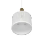 GLOBOSTAR® NETO 201-0129 Μοντέρνο Κρεμαστό Φωτιστικό Οροφής με Ντουί 1 x E27 AC 220-240V IP20 - Χρυσό & Λευκό - Μ18 x Π18 x Υ70cm - Image 5