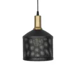 GLOBOSTAR® NETO 201-0130 Μοντέρνο Κρεμαστό Φωτιστικό Οροφής με Ντουί 1 x E27 AC 220-240V IP20 - Χρυσό & Μαύρο - Μ18 x Π18 x Υ70cm - Image 4