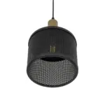 GLOBOSTAR® NETO 201-0130 Μοντέρνο Κρεμαστό Φωτιστικό Οροφής με Ντουί 1 x E27 AC 220-240V IP20 - Χρυσό & Μαύρο - Μ18 x Π18 x Υ70cm - Image 5