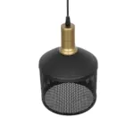 GLOBOSTAR® NETO 201-0130 Μοντέρνο Κρεμαστό Φωτιστικό Οροφής με Ντουί 1 x E27 AC 220-240V IP20 - Χρυσό & Μαύρο - Μ18 x Π18 x Υ70cm - Image 6