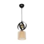 GLOBOSTAR® ZENIA 201-0134 Vintage Κρεμαστό Φωτιστικό Οροφής με Ντουί 1 x E27 AC 220-240V IP20 - Μαύρο - Μ16 x Π16 x Υ70cm - Image 3