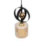 GLOBOSTAR® ZENIA 201-0134 Vintage Κρεμαστό Φωτιστικό Οροφής με Ντουί 1 x E27 AC 220-240V IP20 - Μαύρο - Μ16 x Π16 x Υ70cm - Image 6