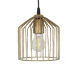 GLOBOSTAR® FLIXIO 201-0138 Vintage Κρεμαστό Φωτιστικό Οροφής με Ντουί 3 x E27 AC 220-240V IP20 - Χρυσό - Μ30 x Π30 x Υ70cm - Image 6