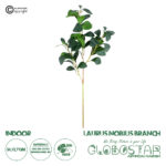 GloboStar® Artificial Garden LAURUS NOBILIS BRANCH 20224 Τεχνητό Διακοσμητικό Κλαδί Δάφνης Π35 x Υ70cm