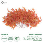 GloboStar® Artificial Garden MAPLE BRANCH 20230 10 x Τεχνητά Διακοσμητικά Κλαδία Σφένδαμου Π55 x Υ60cm