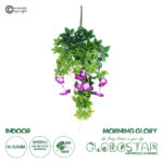 GloboStar® Artificial Garden MORNING GLORY HANGING BRANCH 20238 Τεχνητό Διακοσμητικό Κρεμαστό Φυτό Ιπομέα - Πρωϊνή Χαρά Υ60cm