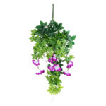 GloboStar® Artificial Garden MORNING GLORY HANGING BRANCH 20238 Τεχνητό Διακοσμητικό Κρεμαστό Φυτό Ιπομέα - Πρωϊνή Χαρά Υ60cm - Image 2