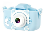 XO XJ01 Παιδική Κάμερα Διπλού Φακού Με Κάλυμμα Σιλικόνης (Μπλε)