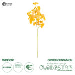 GloboStar® Artificial Garden GINKGO BRANCH 20260 Τεχνητό Διακοσμητικό Κλαδί Γκίγκο Π22 x Υ80cm