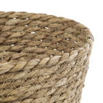 GloboStar® Artificial Garden SIFNOS 20267 Διακοσμητικό Πλεκτό Καλάθι - Κασπώ Γλάστρα - Flower Pot Μπεζ Φ22cm x Υ15cm - Image 5