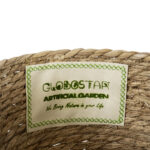 GloboStar® Artificial Garden SIFNOS 20267 Διακοσμητικό Πλεκτό Καλάθι - Κασπώ Γλάστρα - Flower Pot Μπεζ Φ22cm x Υ15cm - Image 6