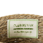 GloboStar® Artificial Garden SIFNOS 20268 Διακοσμητικό Πλεκτό Καλάθι - Κασπώ Γλάστρα - Flower Pot Μπεζ Φ25cm x Υ15cm - Image 6