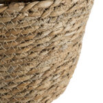 GloboStar® Artificial Garden PATMOS 20270 Διακοσμητικό Πλεκτό Καλάθι - Κασπώ Γλάστρα - Flower Pot Καφέ Φ22 x Υ17cm - Image 6