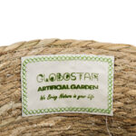 GloboStar® Artificial Garden SANTORINI 20285 Διακοσμητικό Πλεκτό Καλάθι - Κασπώ Γλάστρα - Flower Pot Μπεζ με Μακραμέ Φ25cm x Υ23cm - Image 6