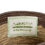 GloboStar® Artificial Garden LEFKADA 20287 Διακοσμητικό Πλεκτό Καλάθι - Κασπώ Γλάστρα - Flower Pot Μπεζ με Καφέ Φ22cm x Υ15cm - Image 6