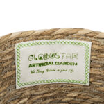 GloboStar® Artificial Garden TINOS 20290 Διακοσμητικό Πλεκτό Καλάθι - Κασπώ Γλάστρα - Flower Pot Μπεζ Φ25cm x Υ20cm - Image 5