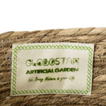 GloboStar® Artificial Garden TINOS 20291 Διακοσμητικό Πλεκτό Καλάθι - Κασπώ Γλάστρα - Flower Pot Μπεζ Φ30cm x Υ27cm - Image 6