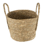 GloboStar® Artificial Garden TINOS 20292 Διακοσμητικό Πλεκτό Καλάθι - Κασπώ Γλάστρα - Flower Pot Μπεζ Φ35cm x Υ30cm - Image 3