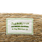 GloboStar® Artificial Garden TINOS 20292 Διακοσμητικό Πλεκτό Καλάθι - Κασπώ Γλάστρα - Flower Pot Μπεζ Φ35cm x Υ30cm - Image 6
