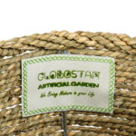 GloboStar® Artificial Garden THASSOS 20294 Διακοσμητικό Πλεκτό Καλάθι - Κασπώ Γλάστρα - Flower Pot Μπεζ με Καφέ Φ26cm x Υ24cm - Image 6