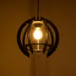 GLOBOSTAR® VIVIDUS 202-0028 Μοντέρνο Κρεμαστό Φωτιστικό Οροφής με Ντουί 1 x E27 AC 220-240V IP20 - Μαύρο - Μ27 x Π27 x Υ27cm - Image 3