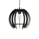 GLOBOSTAR® VIVIDUS 202-0028 Μοντέρνο Κρεμαστό Φωτιστικό Οροφής με Ντουί 1 x E27 AC 220-240V IP20 - Μαύρο - Μ27 x Π27 x Υ27cm - Image 5