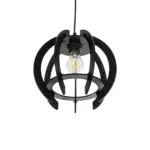 GLOBOSTAR® VIVIDUS 202-0028 Μοντέρνο Κρεμαστό Φωτιστικό Οροφής με Ντουί 1 x E27 AC 220-240V IP20 - Μαύρο - Μ27 x Π27 x Υ27cm - Image 6