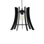 GLOBOSTAR® VIVIDUS 202-0029 Μοντέρνο Κρεμαστό Φωτιστικό Οροφής με Ντουί 1 x E27 AC 220-240V IP20 - Μαύρο - Μ30 x Π30 x Υ29cm - Image 5