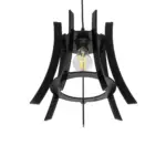 GLOBOSTAR® VIVIDUS 202-0029 Μοντέρνο Κρεμαστό Φωτιστικό Οροφής με Ντουί 1 x E27 AC 220-240V IP20 - Μαύρο - Μ30 x Π30 x Υ29cm - Image 6