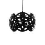 GLOBOSTAR® DOMINIC 202-0031 Μοντέρνο Κρεμαστό Φωτιστικό Οροφής με Ντουί 1 x E27 AC 220-240V IP20 - Μαύρο - Μ30 x Π30 x Υ24cm - Image 5