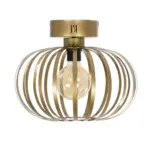 GLOBOSTAR® STAR 202-0050 Μοντέρνο Φωτιστικό Οροφής με Ντουί 1 x E27 AC 220-240V IP20 - Χρυσό - Μ40 x Π40 x Υ27cm - Image 4