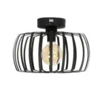 GLOBOSTAR® STAR 202-0054 Μοντέρνο Φωτιστικό Οροφής με Ντουί 1 x E27 AC 220-240V IP20 - Μαύρο - Μ40 x Π40 x Υ27cm - Image 4