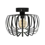 GLOBOSTAR® STAR 202-0054 Μοντέρνο Φωτιστικό Οροφής με Ντουί 1 x E27 AC 220-240V IP20 - Μαύρο - Μ40 x Π40 x Υ27cm - Image 6