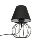 GLOBOSTAR® SHAPE 202-0057 Μοντέρνο Επιτραπέζιο Φωτιστικό Πορτατίφ με Ντουί 1 x E27 AC 220-240V IP20 - Μαύρο - Μ19 x Π19 x Υ28cm - Image 5