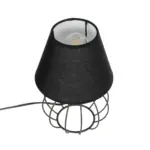 GLOBOSTAR® SHAPE 202-0057 Μοντέρνο Επιτραπέζιο Φωτιστικό Πορτατίφ με Ντουί 1 x E27 AC 220-240V IP20 - Μαύρο - Μ19 x Π19 x Υ28cm - Image 6