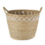 GloboStar® Artificial Garden ZAKYNTHOS 20336 ΣΕΤ 3 Διακοσμητικά Πλεκτά Καλάθια - Κασπώ Γλάστρες - Flower Pots Μπεζ με Μακραμέ A:Φ24cm x Υ20cm B:Φ28cm x Υ24cm C:Φ32cm x Υ28cm - Image 4