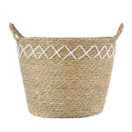 GloboStar® Artificial Garden ZAKYNTHOS 20336 ΣΕΤ 3 Διακοσμητικά Πλεκτά Καλάθια - Κασπώ Γλάστρες - Flower Pots Μπεζ με Μακραμέ A:Φ24cm x Υ20cm B:Φ28cm x Υ24cm C:Φ32cm x Υ28cm - Image 6