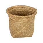 GloboStar® Artificial Garden CECILIA 20342 Διακοσμητικό Ψάθινο Καλάθι - Κασπώ Γλάστρα - Flower Pot Μπεζ Φ24cm x Υ24cm - Image 3