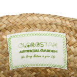 GloboStar® Artificial Garden CECILIA 20342 Διακοσμητικό Ψάθινο Καλάθι - Κασπώ Γλάστρα - Flower Pot Μπεζ Φ24cm x Υ24cm - Image 6