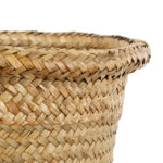 GloboStar® Artificial Garden CECILIA 20343 Διακοσμητικό Ψάθινο Καλάθι - Κασπώ Γλάστρα - Flower Pot Μπεζ Φ26cm x Υ26cm - Image 5